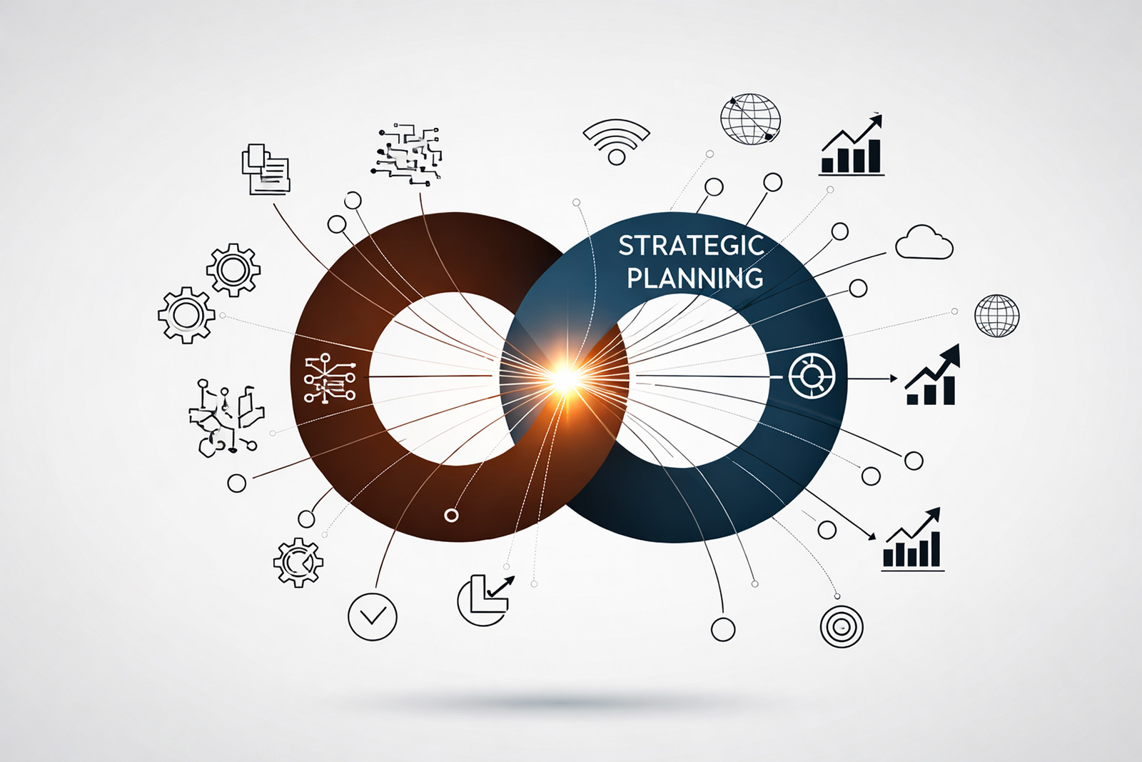 Technology trend overview highlighting AI, IoT, and blockchain as key drivers of business strategy over the next five years