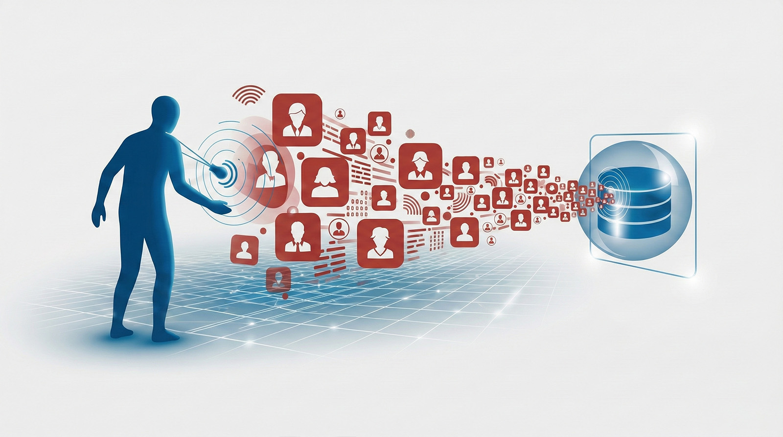 Graphic depicting lead generation as a primary task of a virtual sales representative