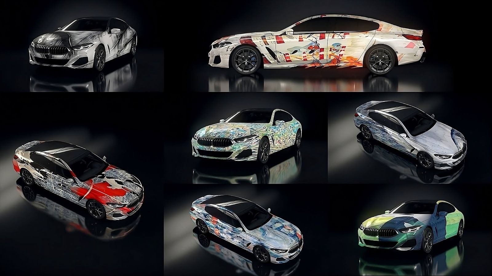 Artificial intelligence turns car in to digital artwwork
