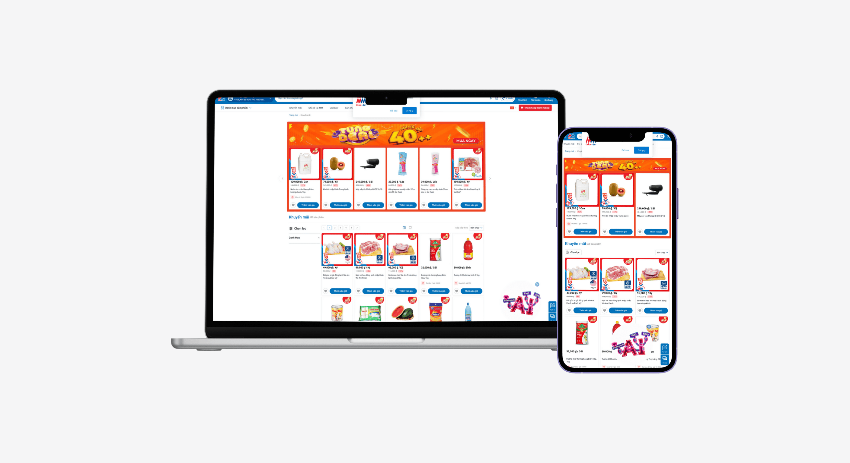 Mockup MM Mega Market Website