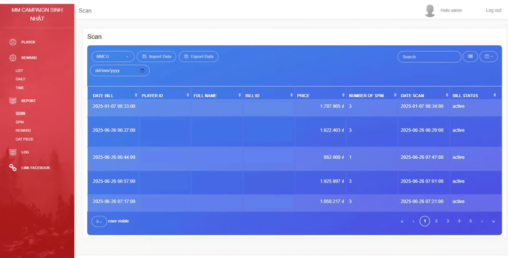 game cheat scanning system screen